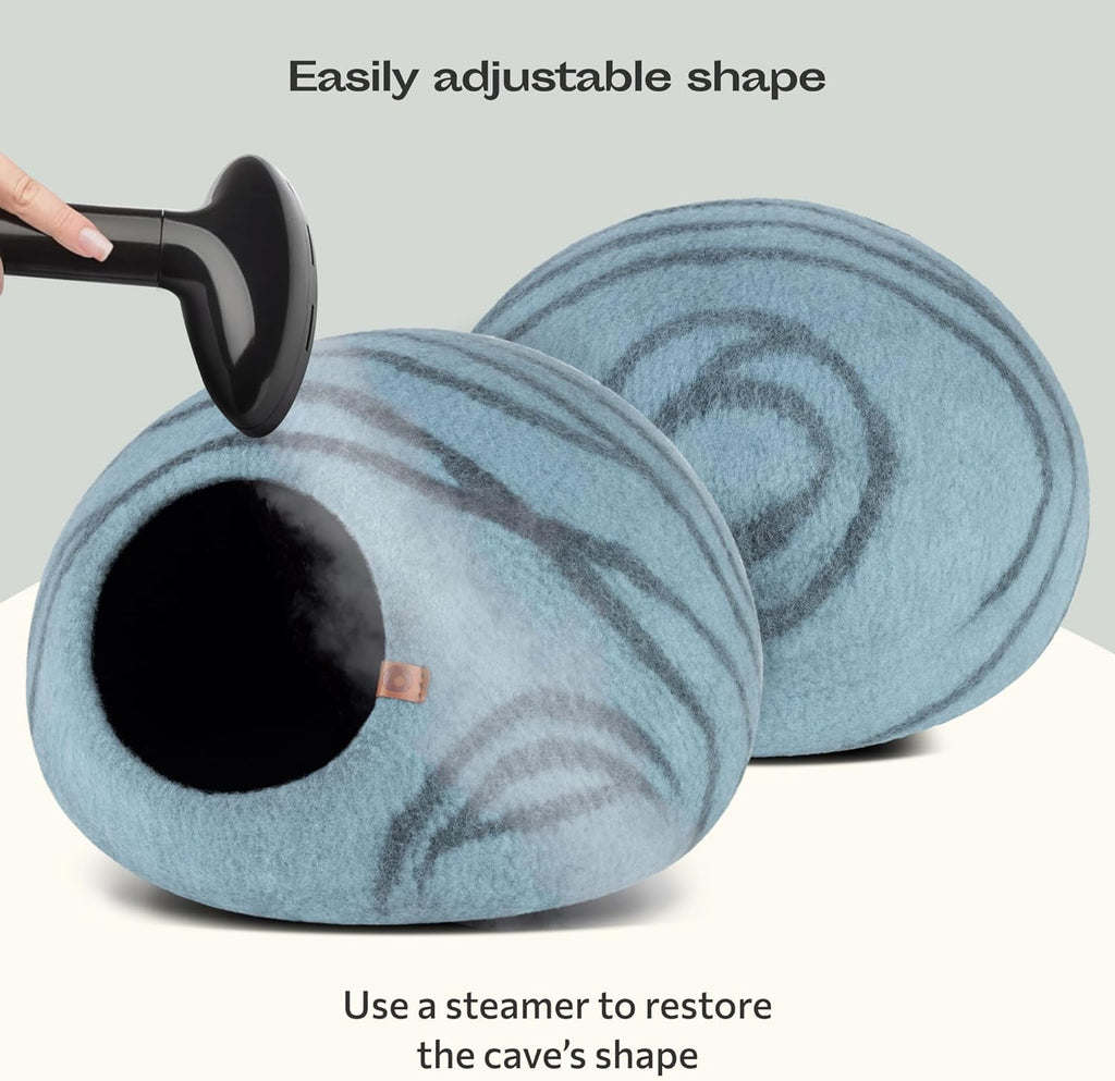 Premium Felt CAT CAVE Bed, Medium, Aquamarine